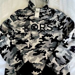 Michael kors men camo sweatshirt hoodie small new